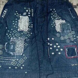 Pilcro by Anthropologie patchwork denim skirt Size XS